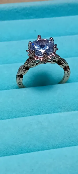 Anillo compromiso plata oro rosa