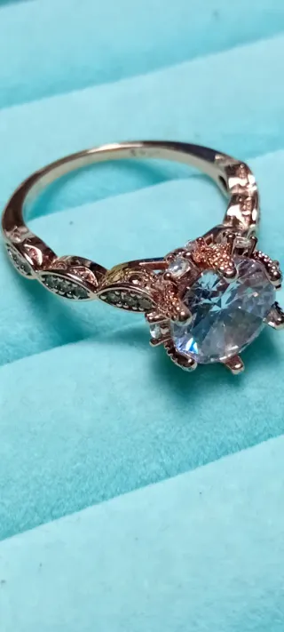 Anillo compromiso plata oro rosa