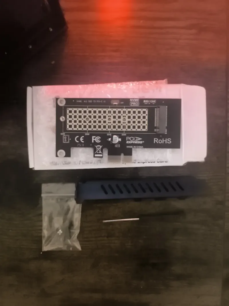 Adaptador SSD NVMe M.2 PCIe + alargador nmve afbeelding 4