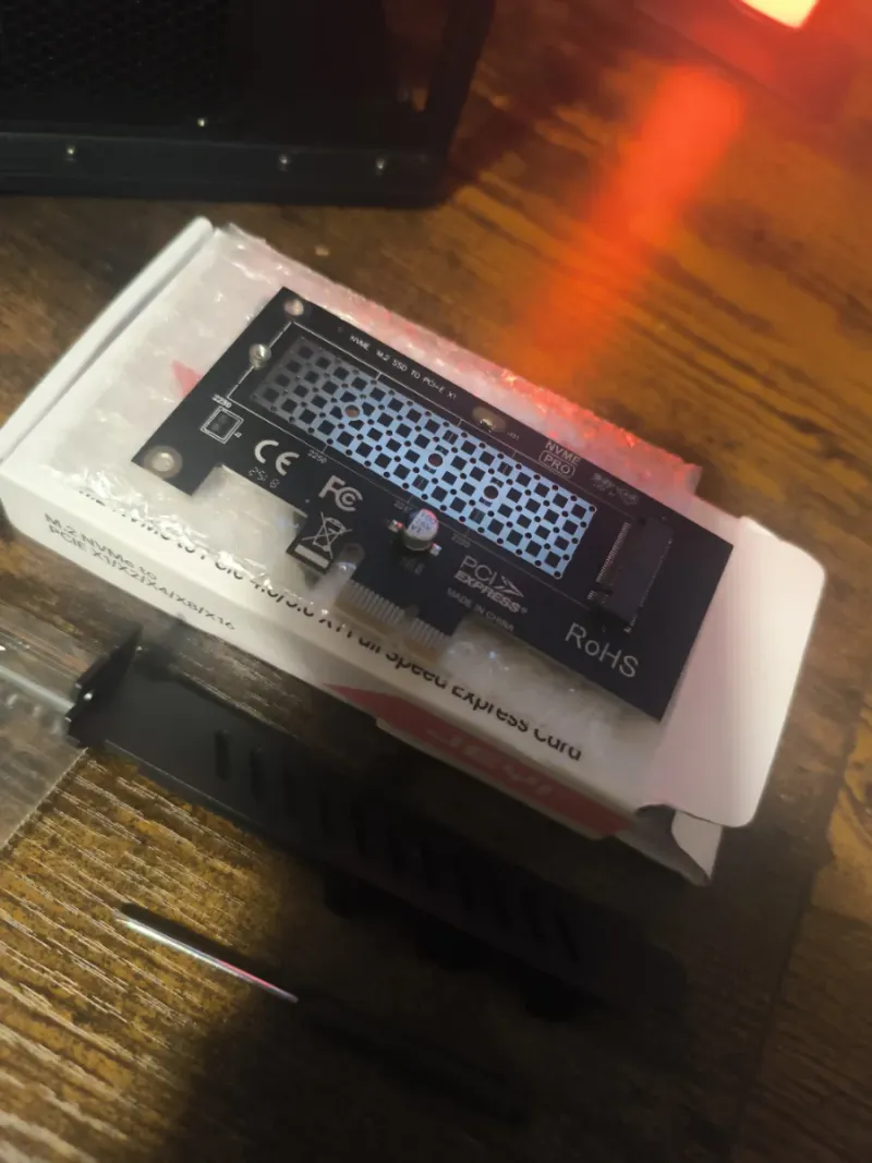 Adaptador SSD NVMe M.2 PCIe + alargador nmve afbeelding 5