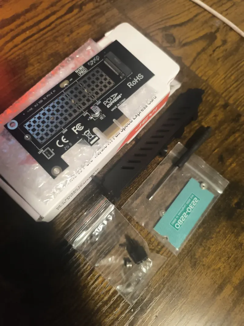 Adaptador SSD NVMe M.2 PCIe + alargador nmve afbeelding 3