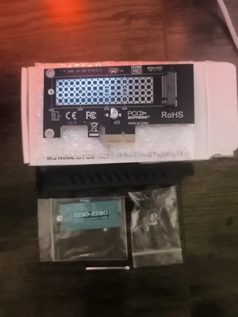 Adaptador SSD NVMe M.2 PCIe + alargador nmve afbeelding 7