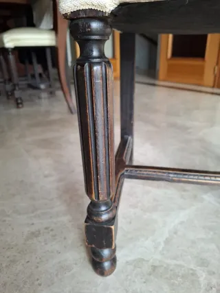 Conjunto 6 sillas madera antigüedad