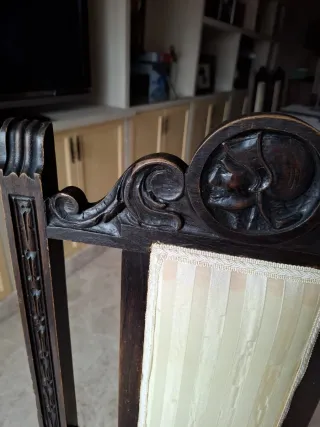 Conjunto 6 sillas madera antigüedad