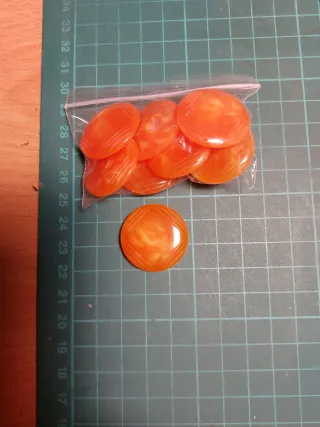 Lote botones salmón y naranja