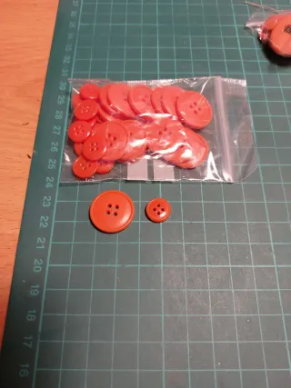 Lote botones salmón y naranja