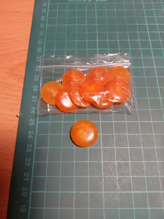 Lote botones salmón y naranja