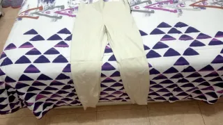 Pantalón beige mujer