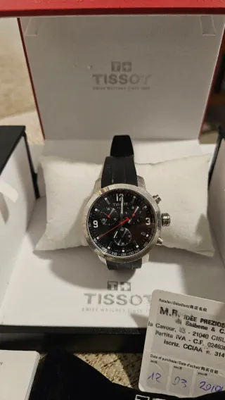 Reloj Tissot Cronógrafo Negro/Plateado