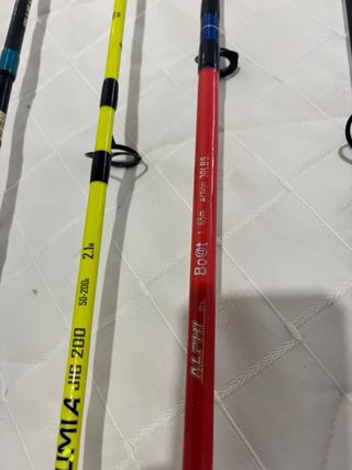 Lote 4 cañas de pescar