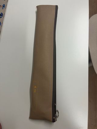Flauta dulce negra con funda