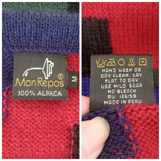 Maglione vintage '90s unisex oversize in alpaca M