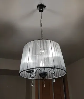 Lámpara colgante con cristales