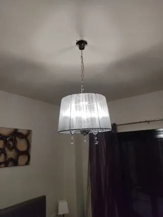 Lámpara colgante con cristales