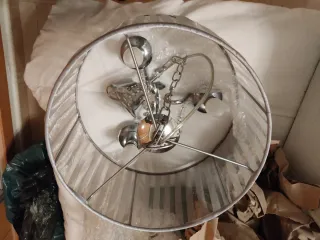 Lámpara colgante con cristales