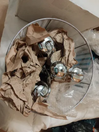 Lámpara colgante con cristales