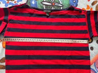 Camiseta Rayas Lauren Ralph Lauren Roja y Negra