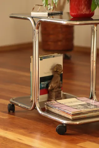 CAMARERA VINTAGE 2 NIVELES SERVING TROLLEY