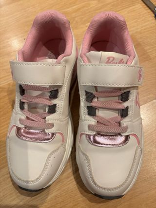Zapatillas Barbie Blancas y Rosas