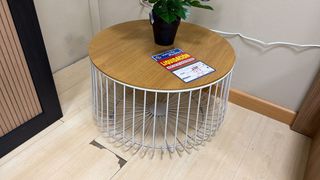 Mesa de centro redonda madera y metal