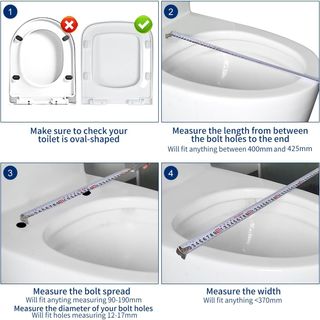 Asiento de inodoro cuadrado con cierre suave