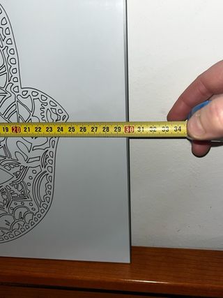 Espejo Mano de Fátima 30x30 Grabado Láser