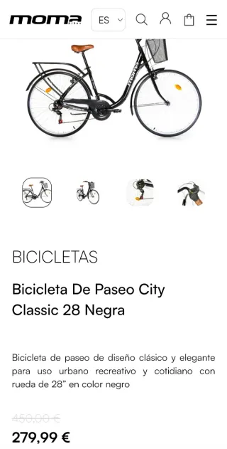 Bicicleta Urbana Moma 28