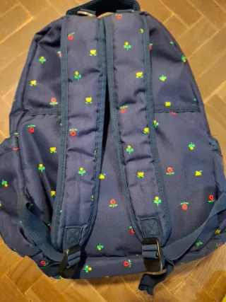 Mochila QUIMIOBABAY pañalera floral azul