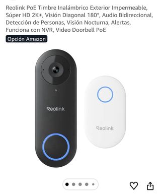 Reolink Timbre PoE Exterior Impermeable 2K+