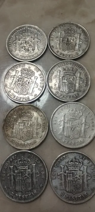 Lote de 8 euros de plata