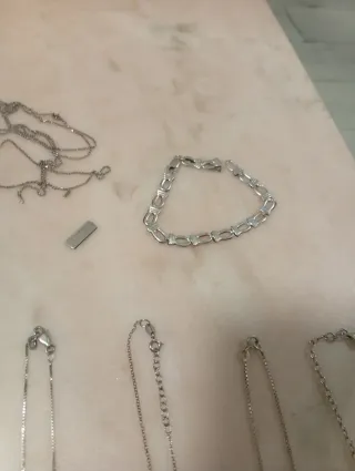 Lotto collane argento 925 e altre. Collane da sist