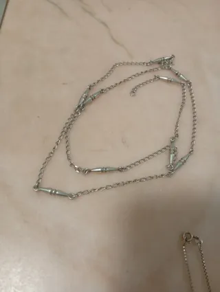 Lotto collane argento 925 e altre. Collane da sist