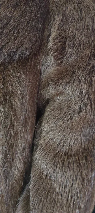 Abrigo de piel auténtica