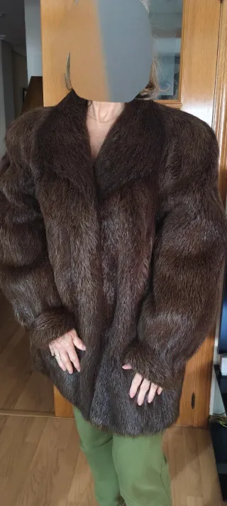 Abrigo de piel auténtica