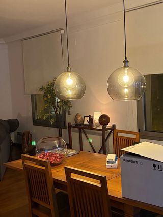 Pantall colgante cristal ahumado Ikea JAKOBSBYN