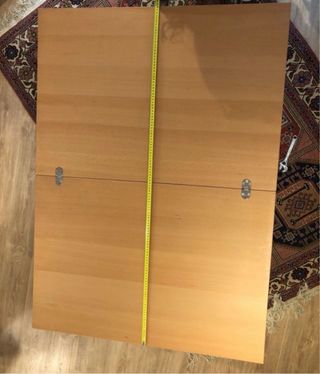 Mesa de comedor desplegable de madera