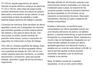 Escritorio elevable eléctrico 120x60cm. NUEVO