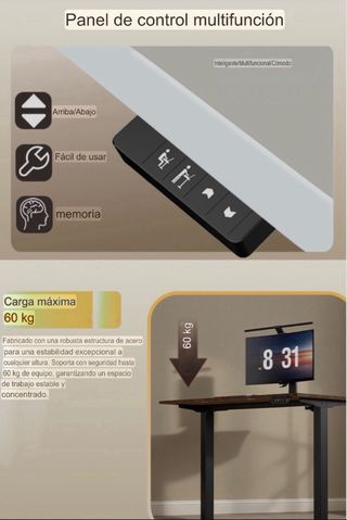 Escritorio elevable eléctrico 120x60cm. NUEVO