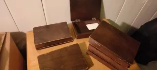 Lote 6 Cajas Madera Decoración/Almacenaje