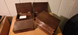 Lote 6 Cajas Madera Decoración/Almacenaje