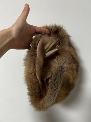 Gorro piel ruso Y2K marrone