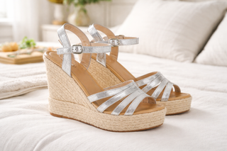 Sandalias Plataforma Plata