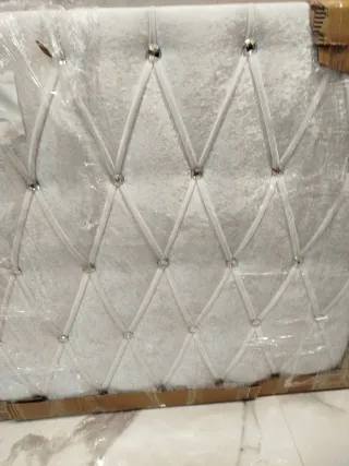 Cabecero moderno beige/blanco