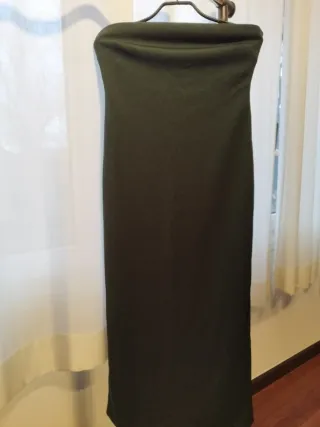 Vestido strapless fiesta negro