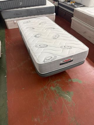 Colchón Flex Harmony 90x190 y Base Tapizada