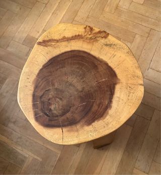 Tronco de madera natural, mesita auxiliar