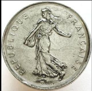 Moneda 5 Francos Francia 1971 + 1973