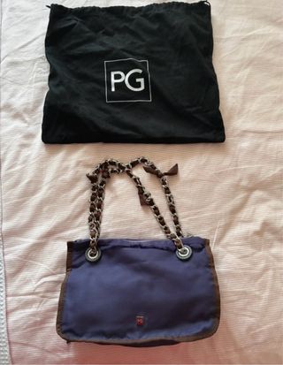 Bolso Purificación García morado y marrón