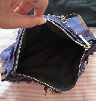 Bolso Purificación García morado y marrón