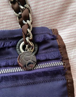 Bolso Purificación García morado y marrón